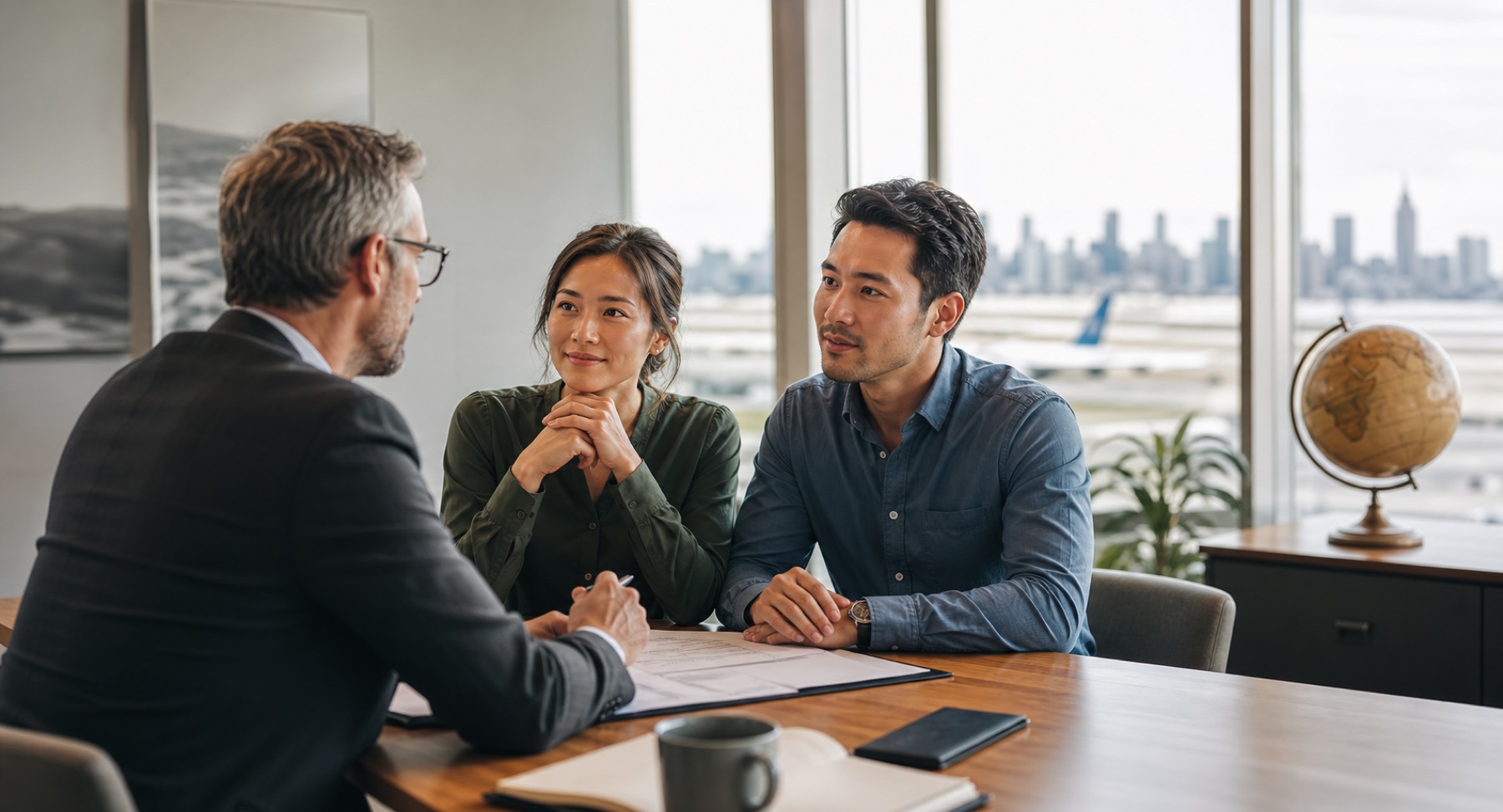 International clients discussing expat tax planning